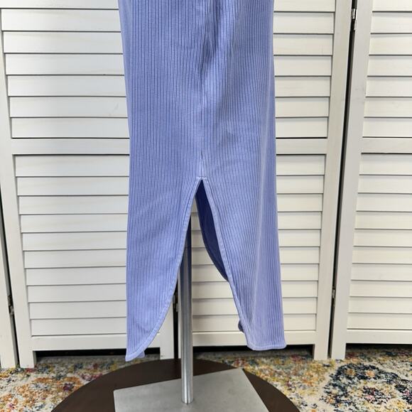 Anthropologie Daily Practice Dolman‎ Sleeved Midi Dress Blue Ribbed Size S - Picture 5 of 11